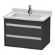 Duravit Meuble sous lavabo Ketho 65x45,5 cm, graphite mat, 2 tiroirs, suspendu-1