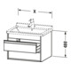 Duravit Meuble sous lavabo Ketho 65x45,5 cm, graphite mat, 2 tiroirs, suspendu