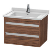 Duravit Meuble sous-lavabo Ketho 65x45,5 cm, noyer foncé, 2 tiroirs, suspendu-1