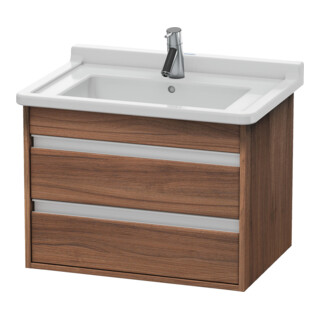 Duravit Meuble sous lavabo Ketho 65x45,5 cm, noyer naturel, 2 tiroirs, suspendu
