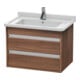 Duravit Meuble sous lavabo Ketho 65x45,5 cm, noyer naturel, 2 tiroirs, suspendu-1