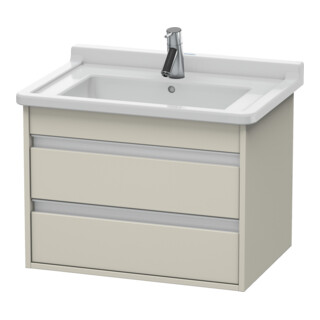 Duravit Meuble sous-lavabo Ketho 65x45,5 cm, taupe, 2 tiroirs, suspendu