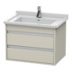 Duravit Meuble sous-lavabo Ketho 65x45,5 cm, taupe, 2 tiroirs, suspendu-1