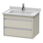 Duravit Meuble sous-lavabo Ketho 65x45,5 cm, taupe, 2 tiroirs, suspendu