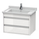 Duravit Meuble sous-lavabo Ketho 65x45,5 cm, taupe, 2 tiroirs, suspendu-4