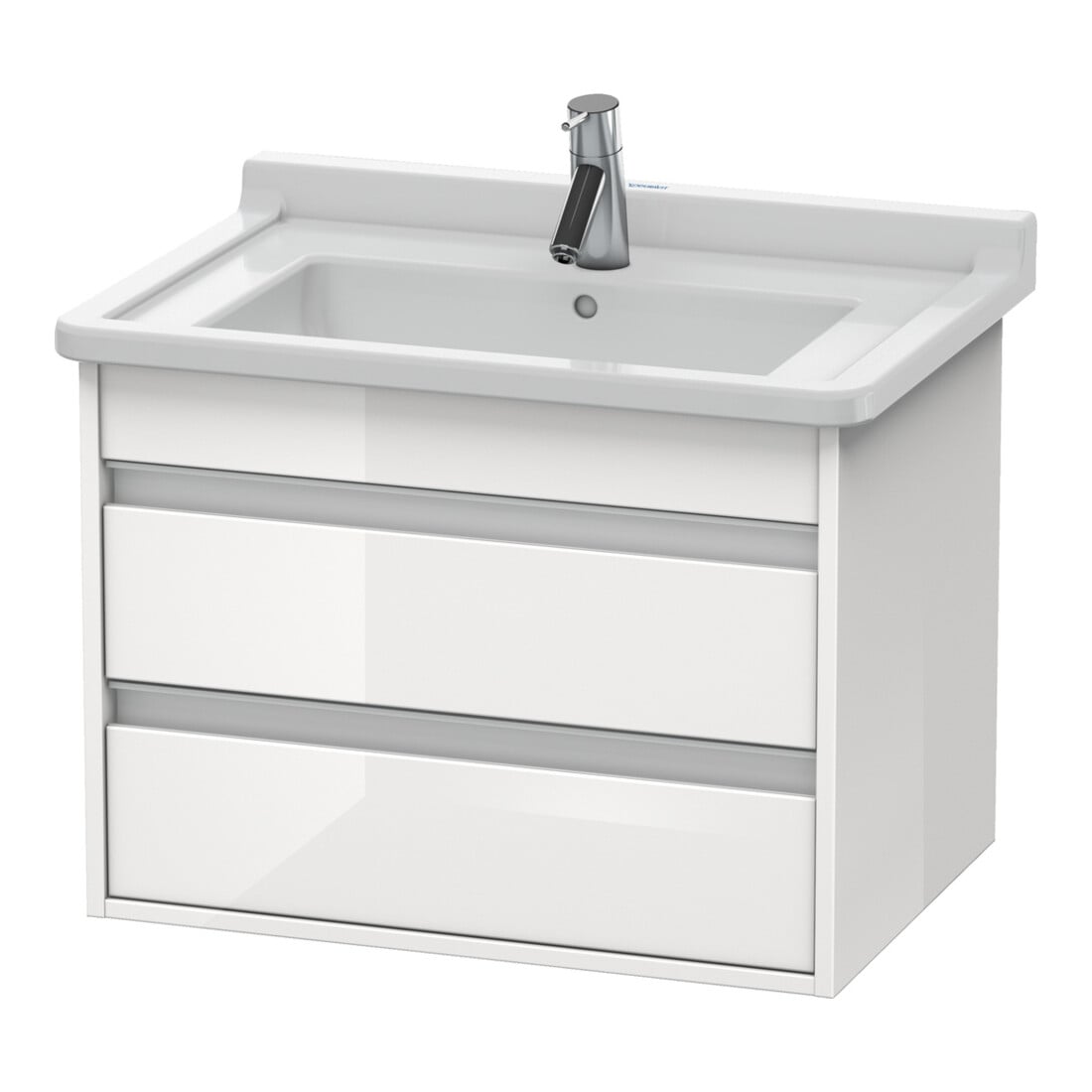 Duravit Meuble sous-lavabo Ketho 65x45,5 cm, taupe, 2 tiroirs, suspendu