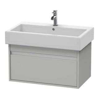 Duravit Meuble sous lavabo Ketho 75x44 cm, béton gris, 1 tiroir, suspendu mural