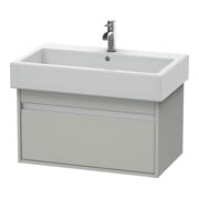 Duravit Meuble sous lavabo Ketho 75x44 cm, béton gris, 1 tiroir, suspendu mural-1