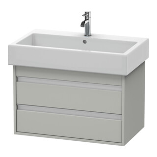 Duravit Meuble sous-lavabo Ketho 75x44 cm, béton gris, 2 tiroirs, suspendu