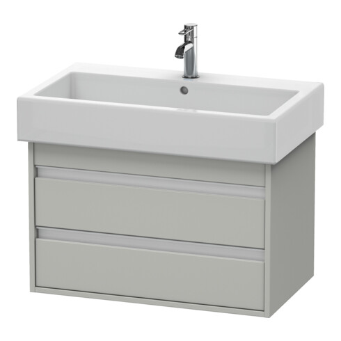 Duravit Meuble sous-lavabo Ketho 75x44 cm, béton gris, 2 tiroirs, suspendu