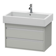 Duravit Meuble sous-lavabo Ketho 75x44 cm, béton gris, 2 tiroirs, suspendu