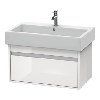 Duravit Meuble sous lavabo Ketho 75x44 cm, blanc brillant, 1 tiroir, suspendu