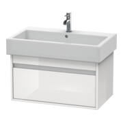 Duravit Meuble sous lavabo Ketho 75x44 cm, blanc brillant, 1 tiroir, suspendu-1