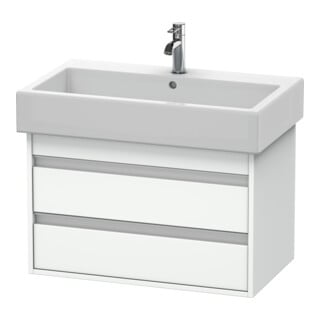 Duravit Meuble sous lavabo Ketho 75x44 cm, blanc mat, 2 tiroirs, suspendu