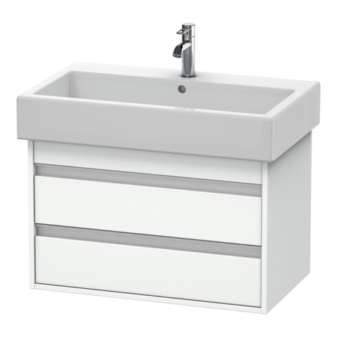 Duravit Meuble sous lavabo Ketho 75x44 cm, blanc mat, 2 tiroirs, suspendu