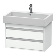 Duravit Meuble sous lavabo Ketho 75x44 cm, blanc mat, 2 tiroirs, suspendu