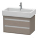 Duravit Meuble sous lavabo Ketho 75x44 cm, blanc mat, 2 tiroirs, suspendu-1