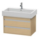 Duravit Meuble sous-lavabo Ketho 75x44 cm, chêne naturel, 2 tiroirs, suspendu-1