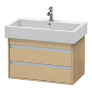 Duravit Meuble sous-lavabo Ketho 75x44 cm, chêne naturel, 2 tiroirs, suspendu