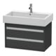 Duravit Meuble sous lavabo Ketho 75x44 cm, graph ma, 2 tiroirs, suspendu-1