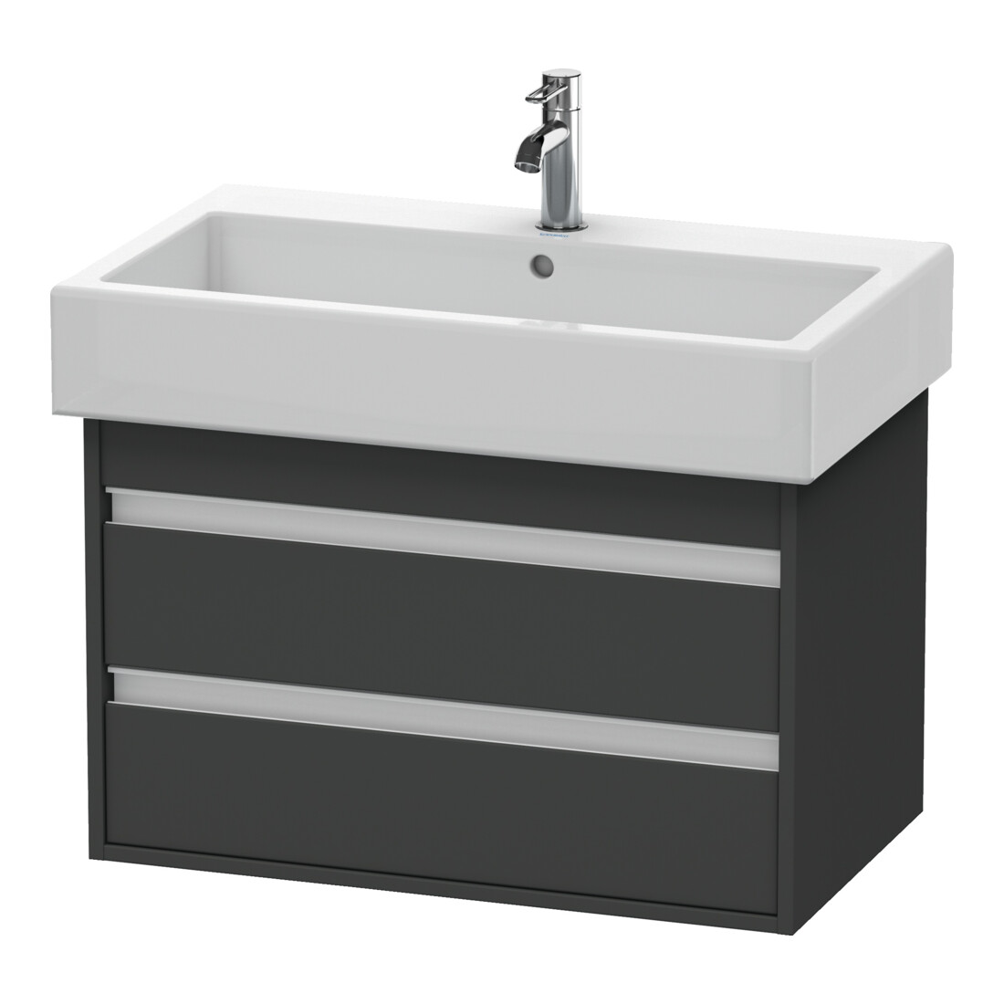 Duravit Meuble sous lavabo Ketho 75x44 cm, graph ma, 2 tiroirs, suspendu