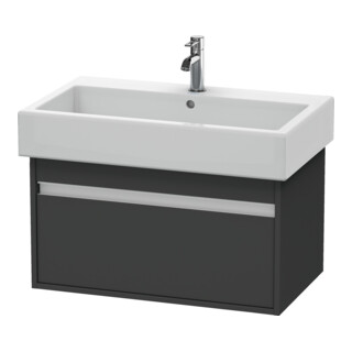 Duravit Meuble sous lavabo Ketho 75x44 cm, graphite mat, 1 tiroir, suspendu