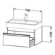 Duravit Meuble sous lavabo Ketho 75x44 cm, graphite mat, 1 tiroir, suspendu