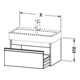 Duravit Meuble sous lavabo Ketho 75x44 cm, graphite mat, 1 tiroir, suspendu