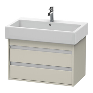 Duravit Meuble sous lavabo Ketho 75x44 cm, Taupe, 2 tiroirs, suspendu