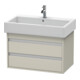 Duravit Meuble sous lavabo Ketho 75x44 cm, Taupe, 2 tiroirs, suspendu-1
