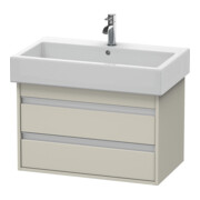 Duravit Meuble sous lavabo Ketho 75x44 cm, Taupe, 2 tiroirs, suspendu