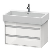 Duravit Meuble sous-lavabo Ketho 75x44cm, blanc hgl, 2 tiroirs, suspendu-1