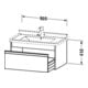 Duravit Meuble sous-lavabo Ketho 80x45,5 cm, bas, 1 tiroir, suspendu mural-4