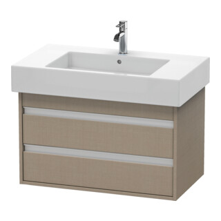 Duravit Meuble sous-lavabo Ketho 80x45,5 cm, beige, 2 tiroirs, suspendu mural