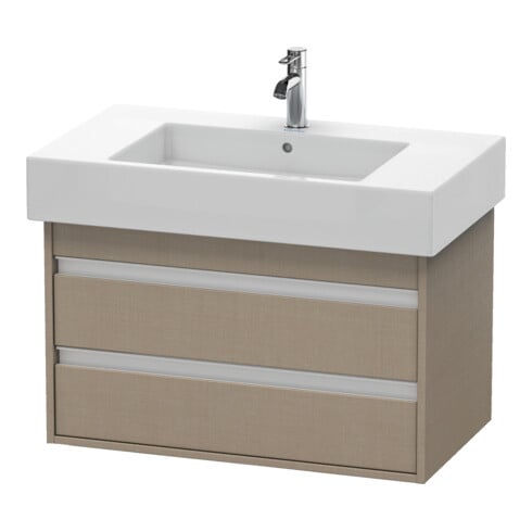 Duravit Meuble sous-lavabo Ketho 80x45,5 cm, beige, 2 tiroirs, suspendu mural