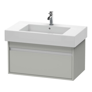 Duravit Meuble sous lavabo Ketho 80x45,5 cm, béton gris, 1 tiroir, suspendu