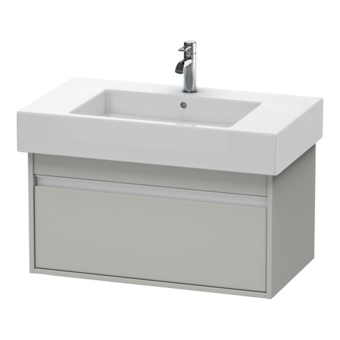 Duravit Meuble sous lavabo Ketho 80x45,5 cm, béton gris, 1 tiroir, suspendu