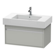 Duravit Meuble sous lavabo Ketho 80x45,5 cm, béton gris, 1 tiroir, suspendu