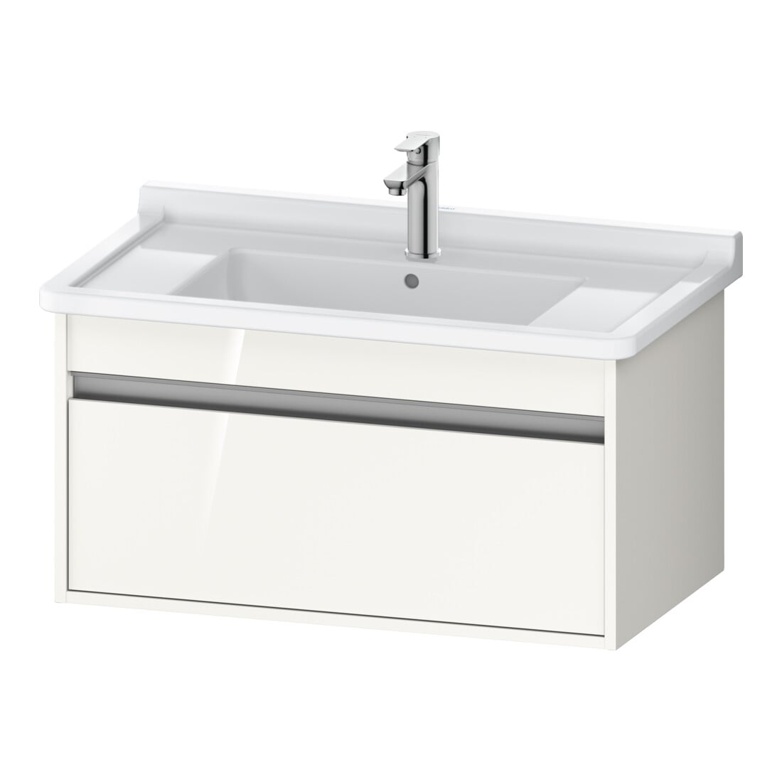 Duravit Meuble sous-lavabo Ketho 80x45,5 cm, béton gris, 1 tiroir, suspendu
