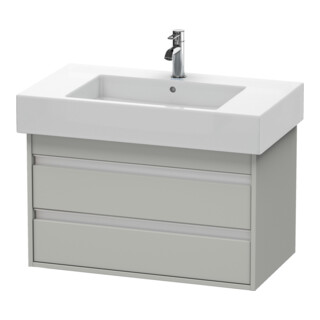 Duravit Meuble sous-lavabo Ketho 80x45,5 cm, béton gris, 2 tiroirs, suspendu