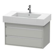 Duravit Meuble sous-lavabo Ketho 80x45,5 cm, béton gris, 2 tiroirs, suspendu-1