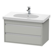 Duravit Meuble sous-lavabo Ketho 80x45,5 cm, béton gris, 2 tiroirs, suspendu