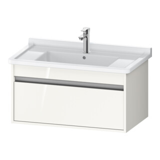 Duravit Meuble sous-lavabo Ketho 80x45,5 cm, blanc brillant, 1 tiroir, suspendu