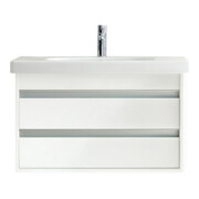 Duravit Meuble sous lavabo Ketho 80x45,5 cm, blanc brillant, 2 tiroirs, suspendu