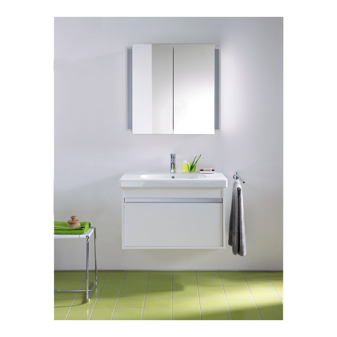 Duravit Meuble sous-lavabo Ketho 80x45,5 cm, blanc mat, 1 tiroir, suspendu