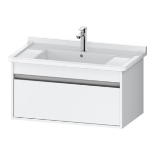 Duravit Meuble sous lavabo Ketho 80x45,5 cm, blanc mat, 1 tiroir, suspendu
