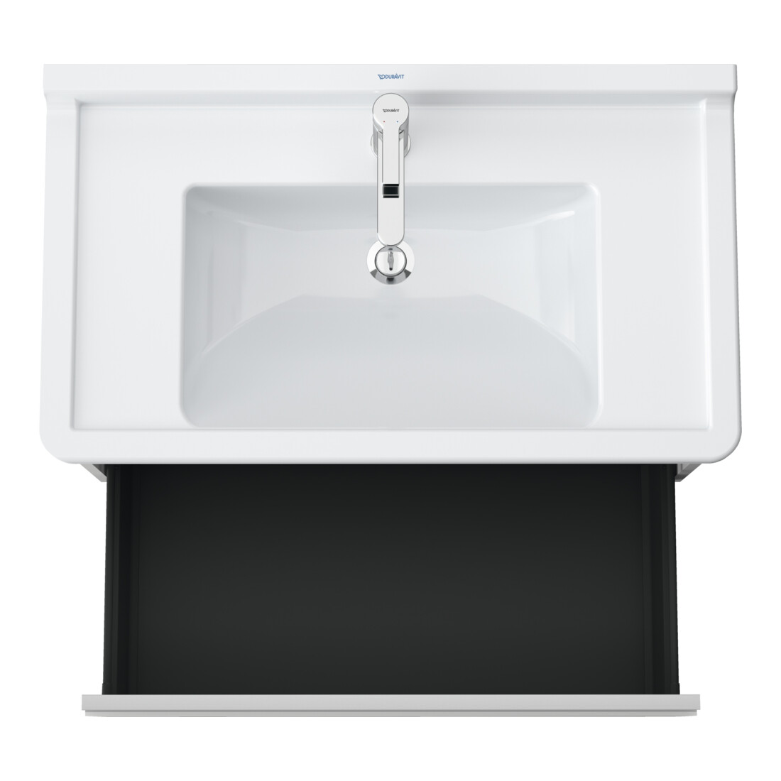 Duravit Meuble sous lavabo Ketho 80x45,5 cm, blanc mat, 1 tiroir, suspendu