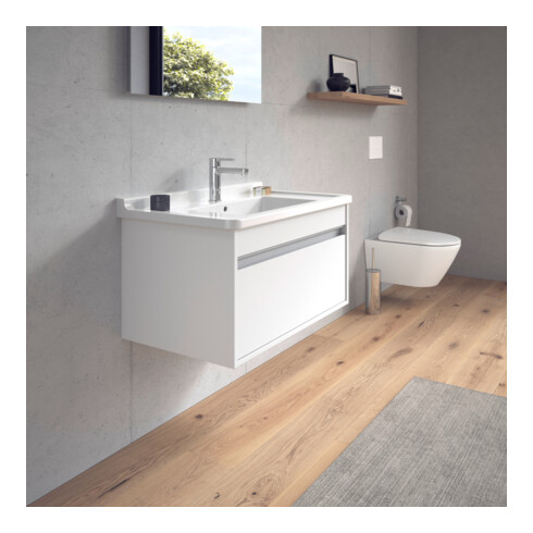 Duravit Meuble sous lavabo Ketho 80x45,5 cm, blanc mat, 1 tiroir, suspendu