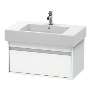 Duravit Meuble sous lavabo Ketho 80x45,5 cm, blanc mat, 1 tiroir, suspendu