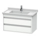 Duravit Meuble sous-lavabo Ketho 80x45,5 cm, blanc mat, 2 tiroirs, suspendu-1